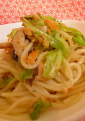 新キャベツと鮭の簡単パスタ-レシピのメイン写真