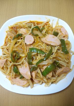 もやしでナポリタン-レシピのメイン写真