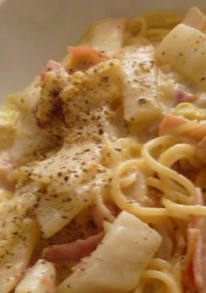 うんま!白菜ベーコンの味噌クリームパスタ-レシピのメイン写真