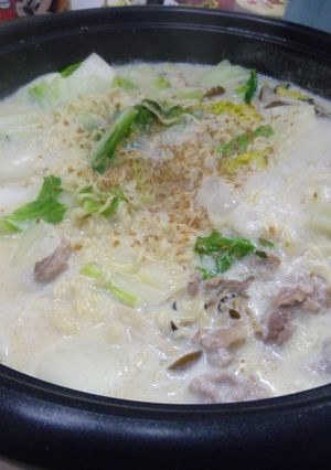 ノンフライ袋麺を使って☆豆乳ラーメン鍋-レシピのメイン写真