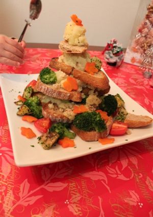 子供と作る★ポテトサラダX'masツリー-レシピのメイン写真