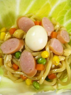 つけ麺ラーメンでラーメンサラダ-レシピのメイン写真