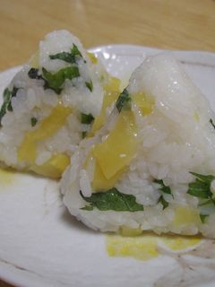 大葉とたくあんのおにぎり-レシピのメイン写真