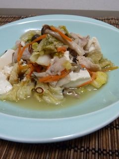 白菜漬と豆腐の炒め煮♪-レシピのメイン写真