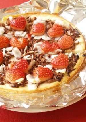 バレンタインにチョコっと焼き餅ピザ-レシピのメイン写真