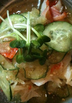 青シソドレッシングで酢の物-レシピのメイン写真