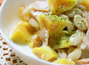 白いんげん豆と薩摩芋のシナモンミルク煮-レシピのメイン写真