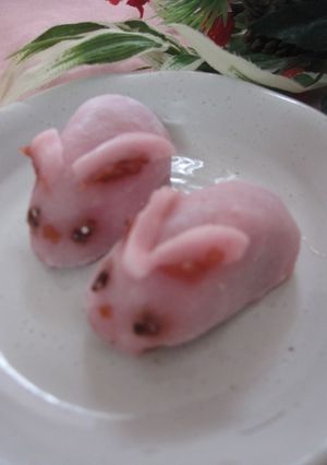 大福でうさぎ♡-レシピのメイン写真