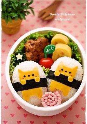 ねこ巻おにぎり＊キャラ弁-レシピのメイン写真