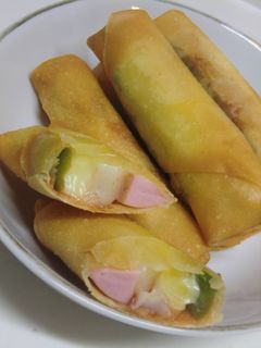 餅とおさかなソーセージのピザ風春巻き-レシピのメイン写真