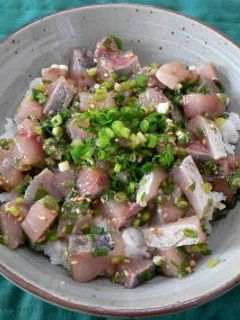 鰺の刺身をアレンジして、ごま鰺丼-レシピのメイン写真