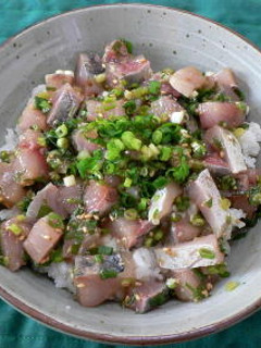鰺の刺身をアレンジして、ごま鰺丼-レシピのメイン写真
