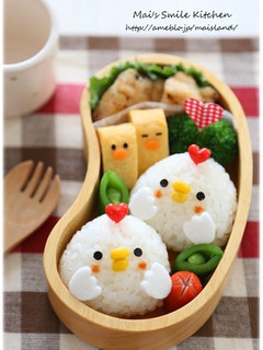まんまる♪にわとりちゃん*キャラ弁-レシピのメイン写真