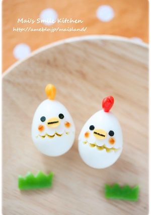 うずらdeにわとりちゃん＊キャラ弁おかず-レシピのメイン写真