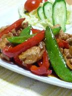 スナップエンドウと豚肉のオイスター炒め-レシピのメイン写真