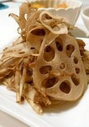 ごぼうとれんこんの鶏塩炒め-レシピのメイン写真
