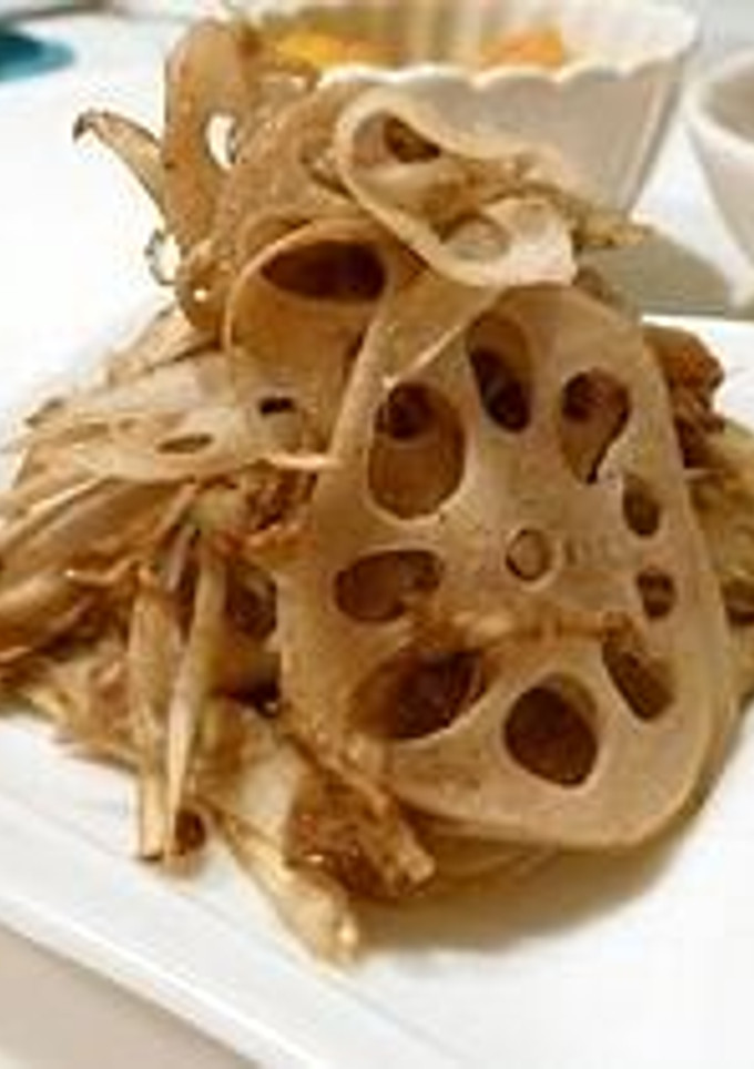 ごぼうとれんこんの鶏塩炒め-レシピのメイン写真