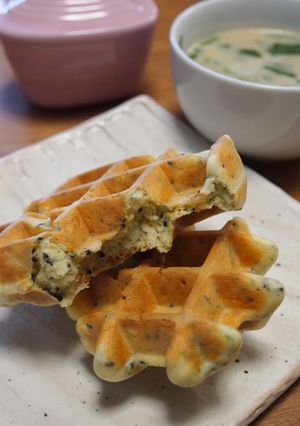 米粉でサクサク♪お食事ワッフル-レシピのメイン写真