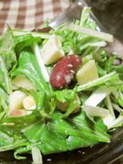 食べるドレッシング☆林檎と水菜のサラダ-レシピのメイン写真