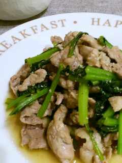 豚肉と小松菜のニンニク醤油炒め-レシピのメイン写真