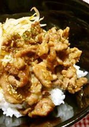 金欠丼（笑）＝豚もや丼-レシピのメイン写真