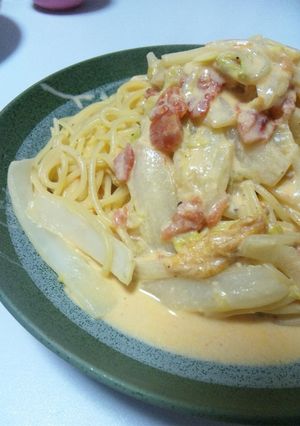 白菜のトマトクリームパスタ-レシピのメイン写真