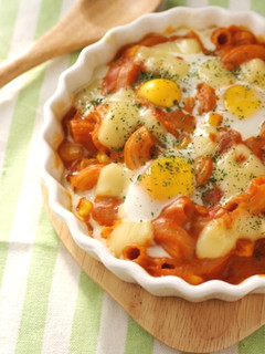 野菜とうずら卵のトマトクリームグラタン-レシピのメイン写真