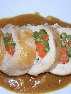 チキンのごま味噌ロール煮-レシピのメイン写真