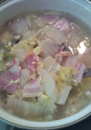 簡単！白菜とベーコンの中華スープ-レシピのメイン写真