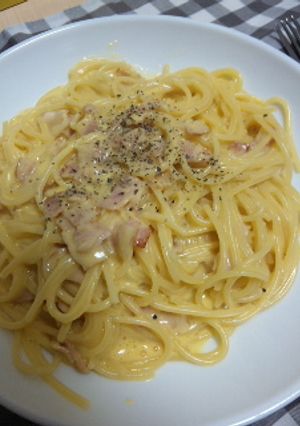 フライパン１つ♪濃厚カルボナーラ♪-レシピのメイン写真