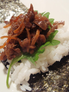 牛肉の時雨煮 de 手巻き寿司。-レシピのメイン写真