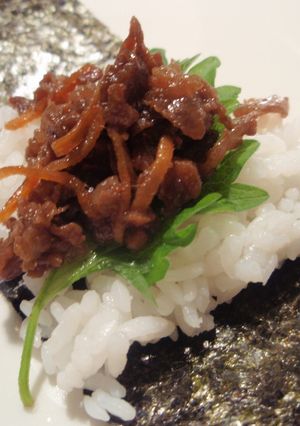 牛肉の時雨煮 de 手巻き寿司。-レシピのメイン写真