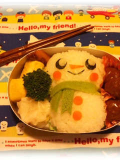 ★超簡単★園児 雪だるまお弁当-レシピのメイン写真