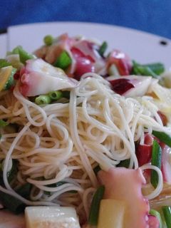 たこのマリネそーめん添え-レシピのメイン写真