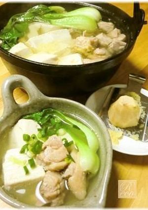鶏だしスープno生姜ほっこり湯豆腐鍋♪-レシピのメイン写真