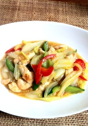 鶏ささみと野菜の青じそドレッシング炒め-レシピのメイン写真