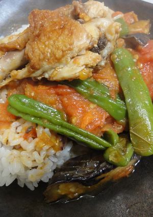 トルコ風◇鶏とししとうと茄子のトマト煮-レシピのメイン写真