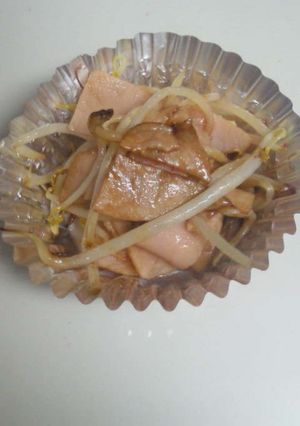 ３分で！お弁当にハムもやし炒め♪-レシピのメイン写真