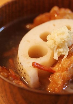野菜のちぎり揚げと蓮根のお吸い物-レシピのメイン写真