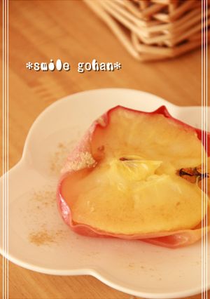 レンジで作る蒸しリンゴ-レシピのメイン写真