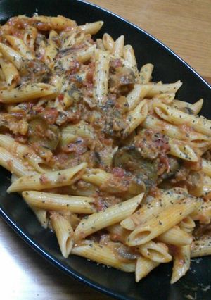 ツナと茄子のトマトソースペンネ-レシピのメイン写真