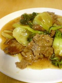 牛肉と青梗菜のオイスターソース炒め-レシピのメイン写真