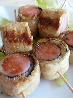 お魚ソーセージ油揚げ巻き焼き-レシピのメイン写真