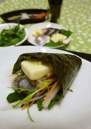 スマートなチーズとしめ鯖の海苔巻き-レシピのメイン写真