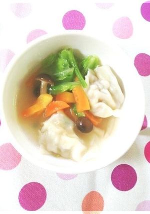 野菜たっぷり✿簡単水餃子スープ-レシピのメイン写真