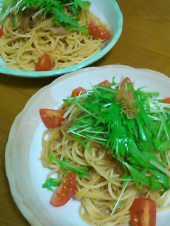 じゃこと水菜の簡単和風パスタ♡バター醤油-レシピのメイン写真