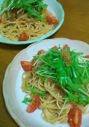 じゃこと水菜の簡単和風パスタ♡バター醤油-レシピのメイン写真