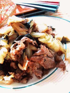 牛肉とキャベツのにんにく風味炒め。-レシピのメイン写真