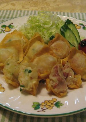 濃厚な味わい、チーズ入り揚げワンタン-レシピのメイン写真