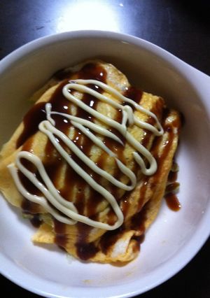 キャベツと卵だけで！簡単お好み焼き風-レシピのメイン写真
